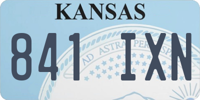 KS license plate 841IXN