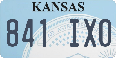 KS license plate 841IXO
