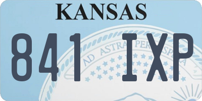 KS license plate 841IXP