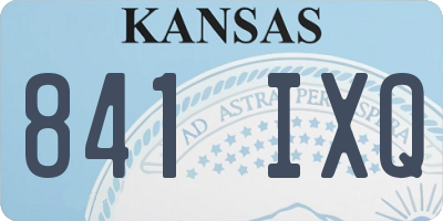 KS license plate 841IXQ