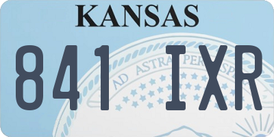 KS license plate 841IXR