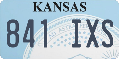 KS license plate 841IXS
