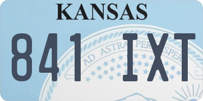 KS license plate 841IXT