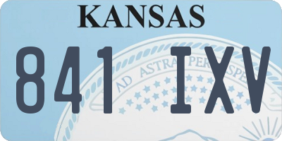 KS license plate 841IXV
