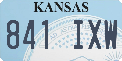 KS license plate 841IXW