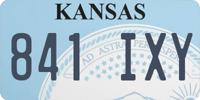 KS license plate 841IXY