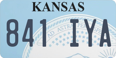 KS license plate 841IYA