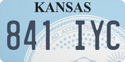 KS license plate 841IYC