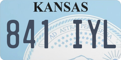 KS license plate 841IYL