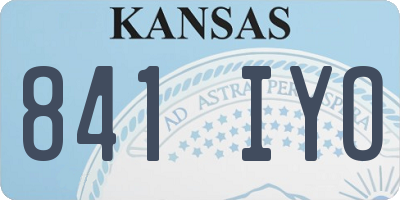 KS license plate 841IYO