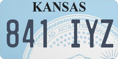 KS license plate 841IYZ