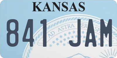 KS license plate 841JAM
