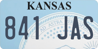 KS license plate 841JAS