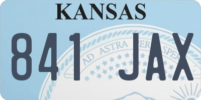 KS license plate 841JAX