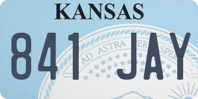 KS license plate 841JAY