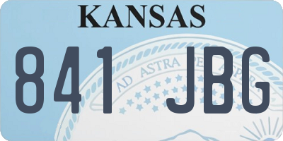 KS license plate 841JBG