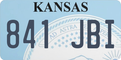 KS license plate 841JBI