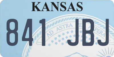 KS license plate 841JBJ