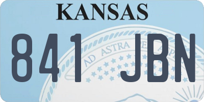 KS license plate 841JBN