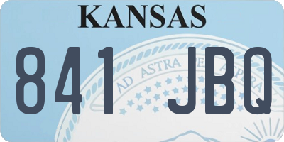 KS license plate 841JBQ