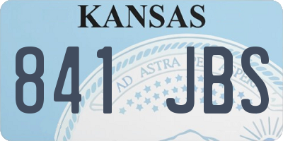 KS license plate 841JBS