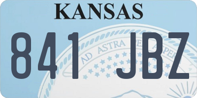 KS license plate 841JBZ