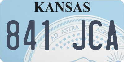 KS license plate 841JCA