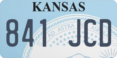 KS license plate 841JCD