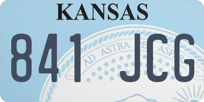 KS license plate 841JCG