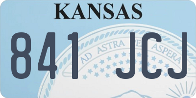 KS license plate 841JCJ