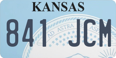 KS license plate 841JCM
