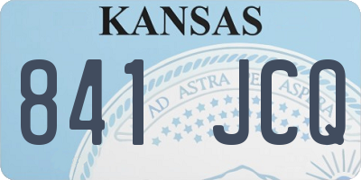 KS license plate 841JCQ