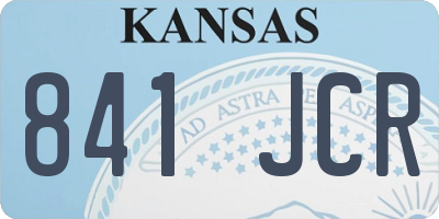 KS license plate 841JCR