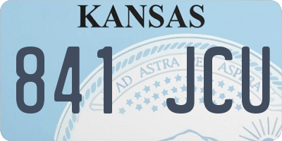 KS license plate 841JCU