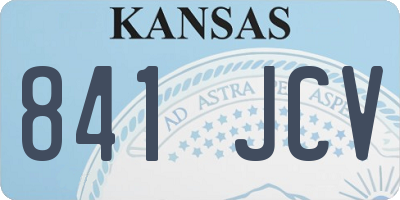 KS license plate 841JCV