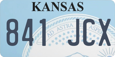 KS license plate 841JCX
