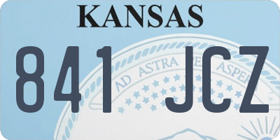 KS license plate 841JCZ