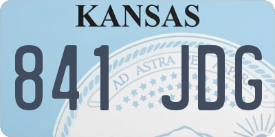 KS license plate 841JDG