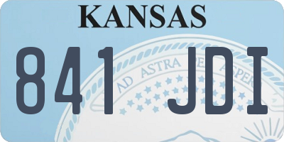 KS license plate 841JDI