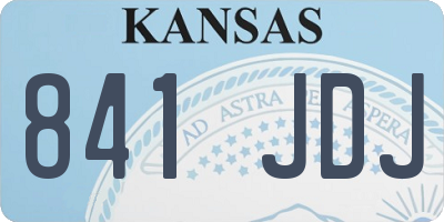 KS license plate 841JDJ