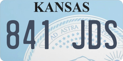 KS license plate 841JDS