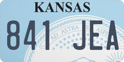 KS license plate 841JEA