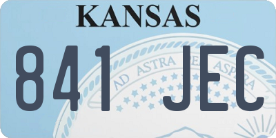 KS license plate 841JEC