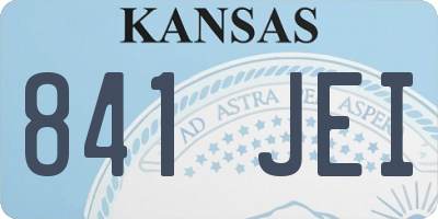 KS license plate 841JEI