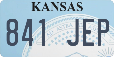 KS license plate 841JEP