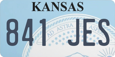 KS license plate 841JES