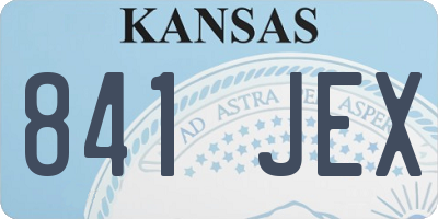 KS license plate 841JEX