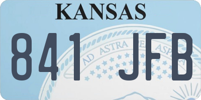 KS license plate 841JFB