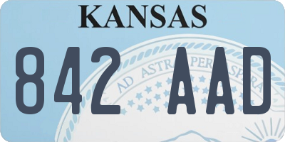 KS license plate 842AAD