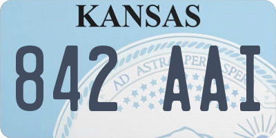 KS license plate 842AAI